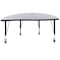Flash Furniture Half Round 24 W, 47.5 L, 25 H, Chrome, Laminate, Particleboard, Steel, Grey XU-A48-HCIRC-GY-T-P-CAS-GG - alternate 9